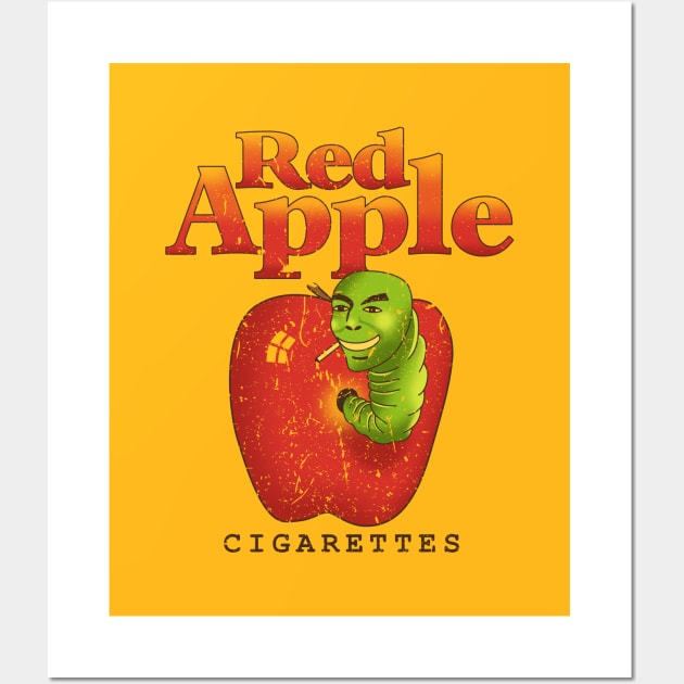 Red Apple Cigarettes - Tarantino Brand Wall Art by Sachpica